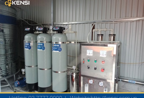 hệ thống RO công nghiệp 500lh xử lý nước phục vụ nấu ăn, thay bể cá 
